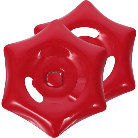 Poignée de Vanne en Fer Rouge Connexion Stable et Haute Fiabilité Trou Carré 6mm X 6mm 2 Pièces pour Robinets Extérieurs et Vannes D'arrêt Usage Industriel (1/5)