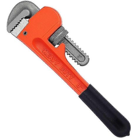 Clé à pipe réglable robuste de 20 cm (8 pouces) - Mini outil de plomberie droit, idéal pour les espaces restreints et les réparations de bricolage WHBYV (1/4)