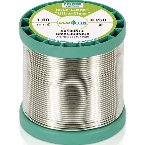 Filo di saldatura ISO-Core® UltraClear 1mm 250g Sn100Ni+