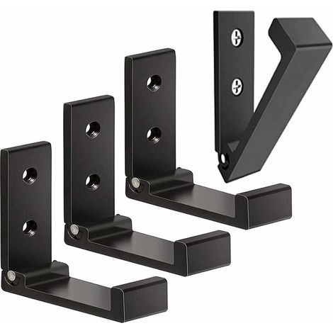 Set of 4 foldable aluminum wall hooks – 15 kg load capacity – Mounts on all surfaces – Modern design and space saving (1/5)