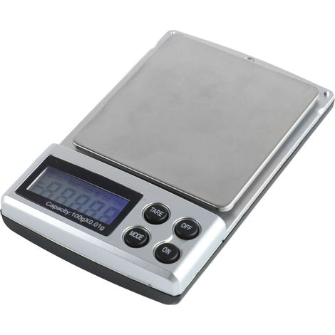 Balance de poche numérique de haute précision 100 g/0,01 g, mini balance de poche numérique en grammes pour la cuisine, les épices, l'or et les bijoux (1/5)