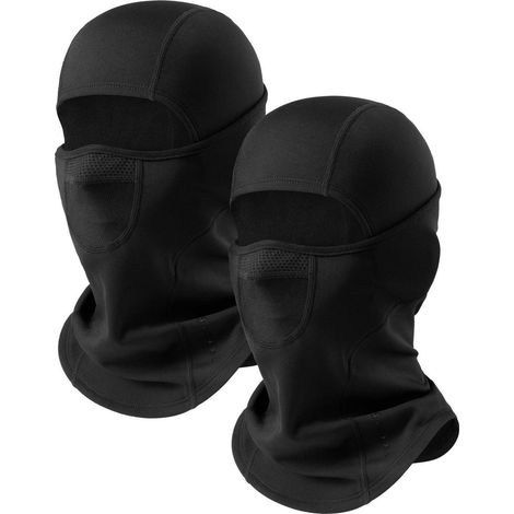 Sturmhaube Winter Winddicht Fleece Balaclava für Damen Herren, Schwarz (1/5)