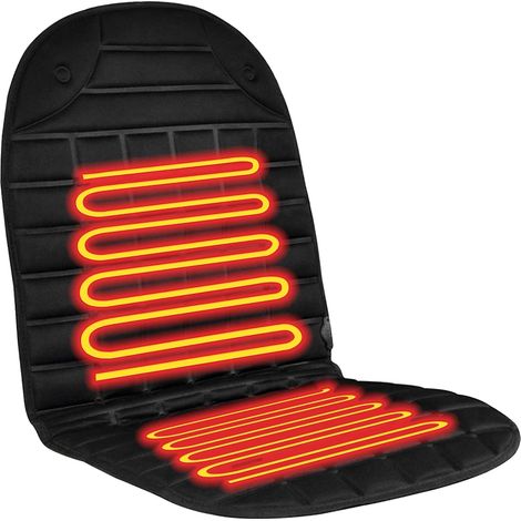 Coprisedili e cuscini riscaldati, cuscini per sedili auto neri resistenti con design antiscivolo. (1/5)