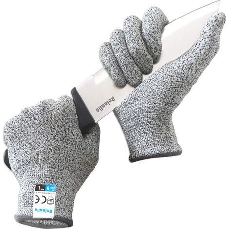 Gants Anti Coupures - Niveau 5 - Pour Cuisine Mandoline Découpe Viande Filetage Poisson - Taille Unique - Par Paquet de 1 (1/5)