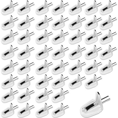 GIONAT Unsichtbare Regalwinkel, robuste 3-mm-Regalwinkel mit Stahlstiften, vielseitige Regalwinkel für Möbel, ideal für Holz- und Glasregale. (1/5)