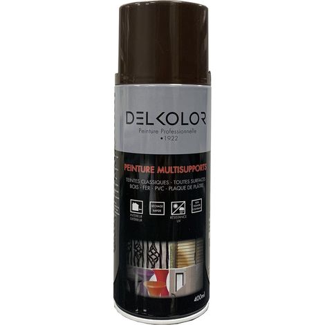 Delkolor Peinture en Aérosol - Couleurs RAL - 400ml  Couleur: RAL 8017 BRUN CHOCOLAT