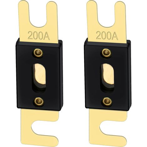 Lot de 2 Fusible ANL 200 A Or Et Noir Pour Système Audio Voiture (1/5)