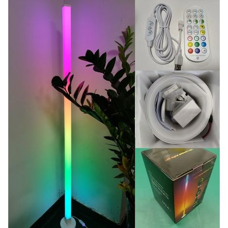 Jandei - Lámparas de pie LED RGB inteligente Bluetooth con mando
