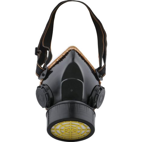 Anti-Staub-Maske, Lackschutz, industrielles chemisches Atemschutzgerät gegen giftige Dämpfe, Kartuschenmasken-Schutzventil, leicht zu atmen, schwarz (1/5)