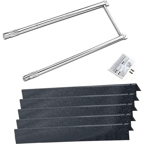 Brûleur & Flavorizer Barres Pièces Détachées pour Weber Spirit 200 E/S210 500 Genesis Silver A Grill(avec Boutons Latérale), Brûleur & Diffuseur Chaleur Accessoire 7507 7535 7534 (1/5)