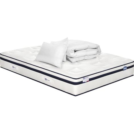 Matelas INCOMPARABLE 140x190 Hybride, ferme H27 + couette + 2 oreillers (1/4)