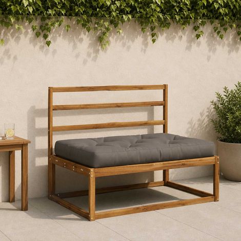vidaXL Cojín para Pallet VIANEN 100% Poliéster Gris 120 x 80 x 12 cm (1/5)