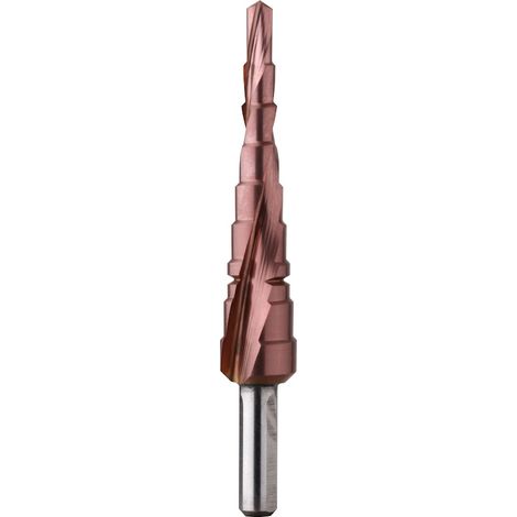 Foret étagé HSS 5% cobalt TiAlN D.4 à 12 mm - DIAGER - 500B (1/2)
