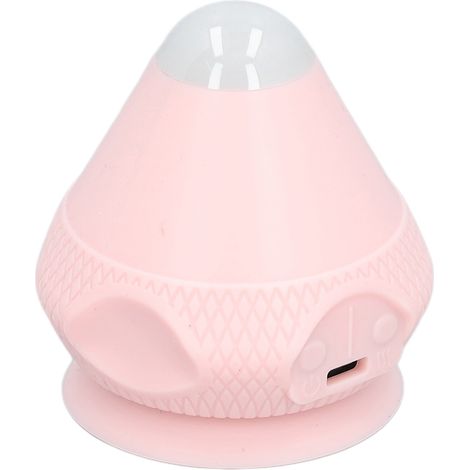 Balle de massage murale à ventouse, outil de massage vibrant et chauffant pour le dos, ciblant les points de tension, les tissus profonds et la relaxation des fascias du cou (rose). (1/5)