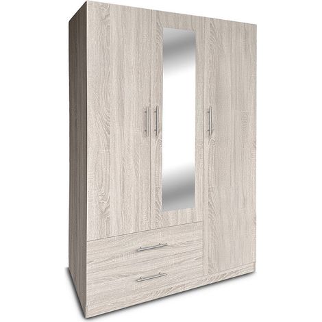 Armario de Dormitorio W 3 Puertas, con Espejo, Cambria (1/5)