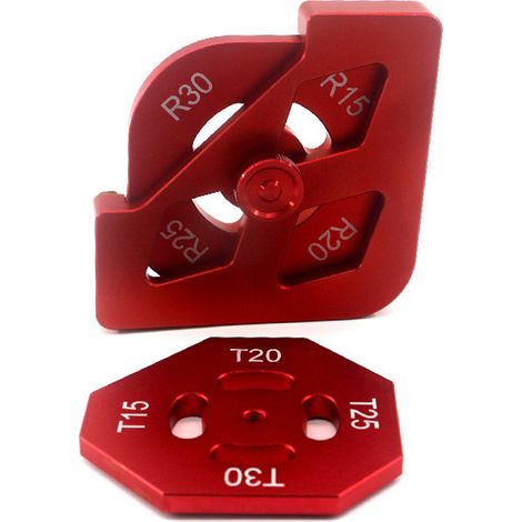 Kit outil bois gabarit arrondi chanfrein arc coin R T équerre menuiserie calibre bord jig accessoire défonceuse