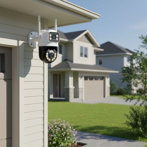 Cámara de seguridad con triple sensor y conexión Gun-Ball (1/2)