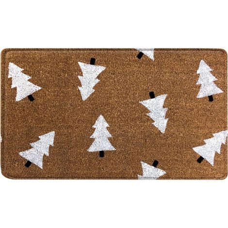 Tapis De Porte De Noël - Tapis Rectangulaire 40 X 60 Cm En Polyester - Anti-Dérapant Pvc - Pour Intérieur Et Extérieur - 1 Pièce (1/5)