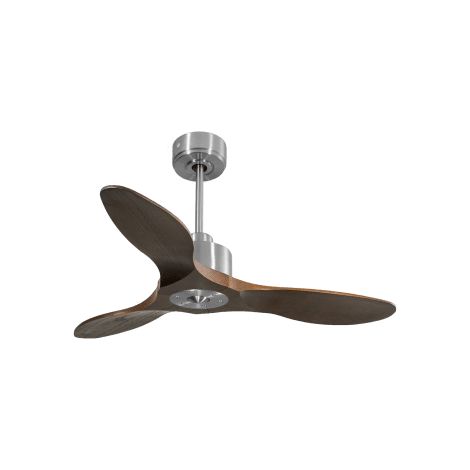 Modulo Slim  Ring - Super destratificateur et ventilateur DC 106 cm chrome pales bois sombre idéal 10 à 20 m² (1/5)