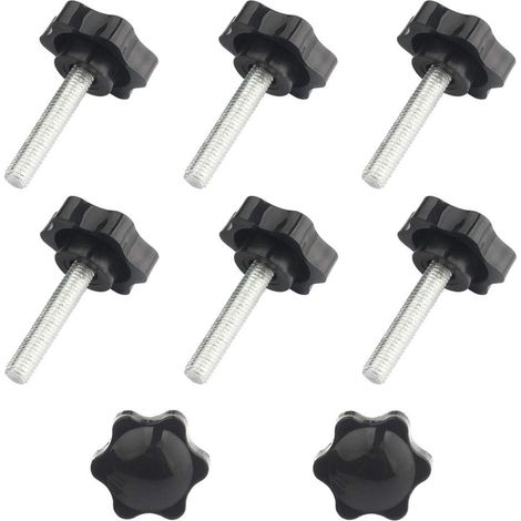 Vis à main Torx à tête en caoutchouc, vis de réglage, boulon à main en plastique