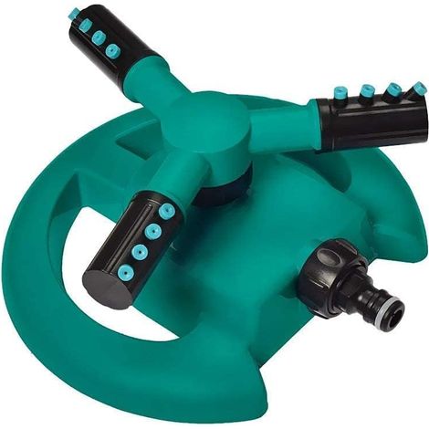 Arroseur de jardin — Rotation réglable à 360° — Arroseur oscillant pour pelouse, idéal pour l'irrigation des grandes surfaces et les jeux d'enfants (Vert marin)