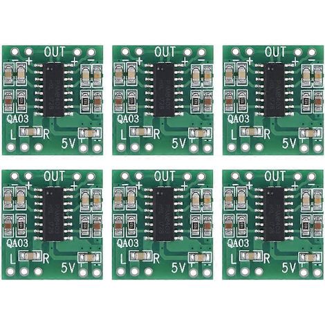 Lot de 6 modules d'amplificateurs de puissance audio numériques ultra-compacts de type D 3W+3W, 2,5V-5,5V (1/4)