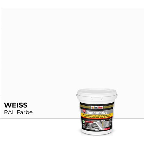 Pintura vial IsolBau para hormigón, color blanco, 1,5 kg (1/5)