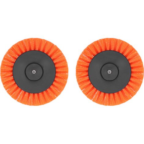 Lot de 2 brosses pour perceuse électrique 3,5 pouces, accessoire durable pour tapis et décoration, orange (1/5)