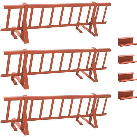 Roof Snow Guard Red 300 x 29.5 x 34.5 cm Steel vidaXL