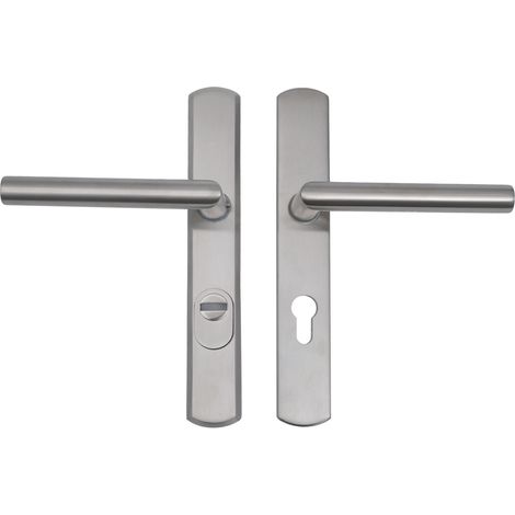 Par de manillas angulares de seguridad, blindadas y estrechas KLOSE en acero inoxidable 304.