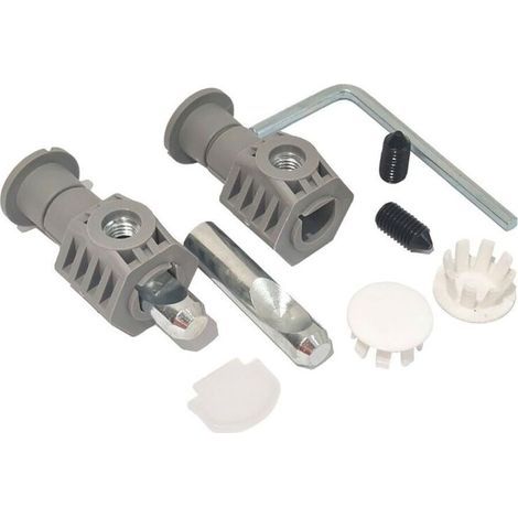 Kit de fixation universel pour WC suspendu, charnière de fixation, pour fixer solidement les WC suspendus (gris) (1/5)