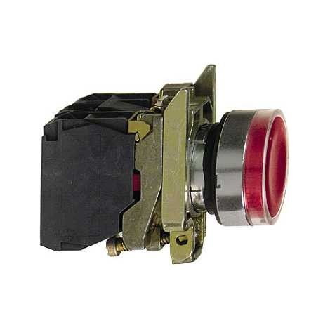 Harmony bt-pous lumineux rouge Ø22 - impulsion - 24V - 1O+1F - XB4BW34B5