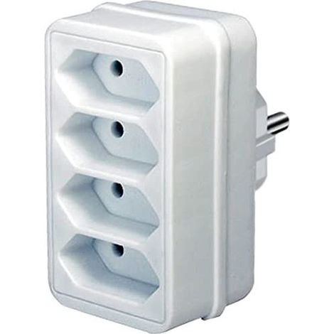 Multiprise européenne x 4 Blanc