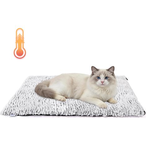 Tapis Chauffante pour Chien Chat, Couverture Chauffant Chien sans Électricité, Tapis pour Chien Auto-Chauffant Fluffy Lavable, Couverture Thermique Chien Antidérapante, 50x40cm (1/5)