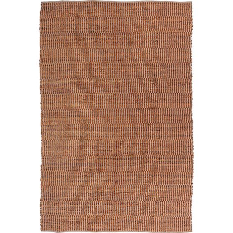 Tapis boho en jute naturel style ethnique pour salon chaleureux - Jute naturel marron chaleureux (1/4)
