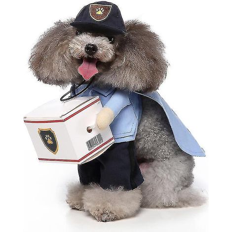 Décorations de Noël, déguisements pour chien, costume amusant pour fête de Noël, ensemble bleu (1/3)