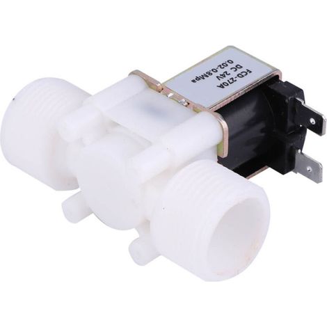 Électrovanne G3/4 NC en plastique, normalement fermée, pour arrivée d'eau, 24 V CC (1/5)