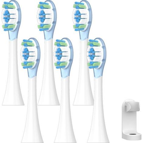 Lot de 6 têtes de brosse à dents de rechange pour brosse à dents électrique sonique Xiaomi Mijia Pro MES610/MES609 avec support de brosse à dents (1/5)