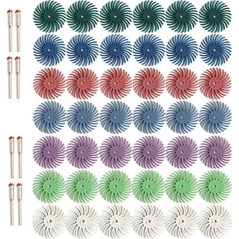 76er-Pack Schleifscheiben mit 1/8-Zoll-Schaft zum Reinigen und Entgraten von Rotationswerkzeugen, gemischte Körnung 80/120/220/400/600/1000/2500