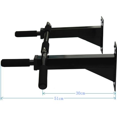 Wand-Klimmzugstange 94 cm, rutschfeste Schaumstoffgriffe, schwarz, OKMYHOME (1/5)