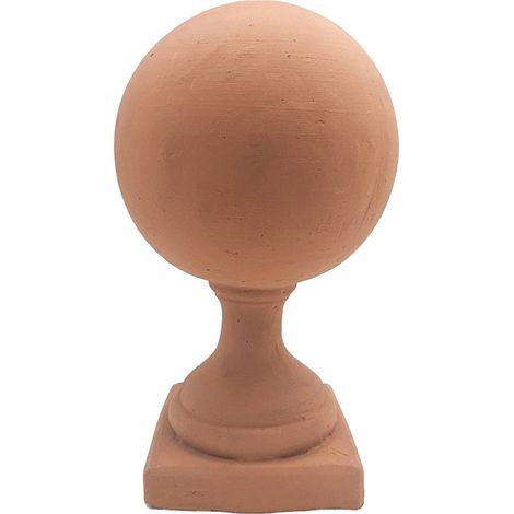 DMS – Épi de faîtage en terre cuite rouge 20 cm – Socle 15x15 cm – Hauteur 30 cm – Pour toiture et embellissement de piliers (1/3)
