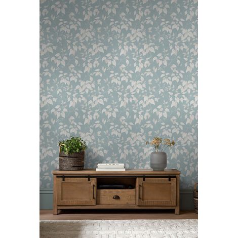 Papier peint Next Trail flower Duck egg 1005 x 52cm Bleu grisé (1/4)