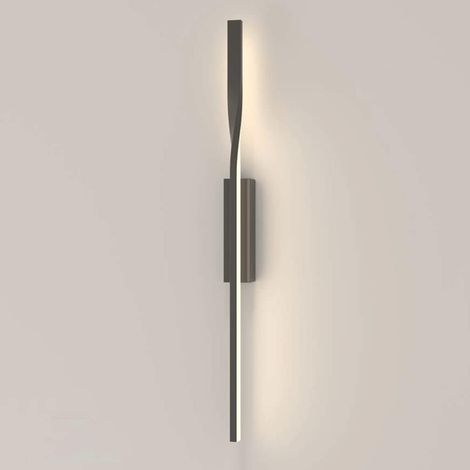 Applique murale de chevet linéaire, applique murale LED moderne - 10W - 4000K, applique murale à bande métallique ultra-mince avec abat-jour en silicone, appliques murales de fond de couloir, applique (1/5)