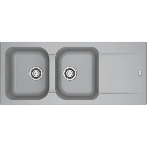 Lavello 2 vasche Franke KID621BE gocciolatoio reversibile 116x50 cm. grigio (1/3)