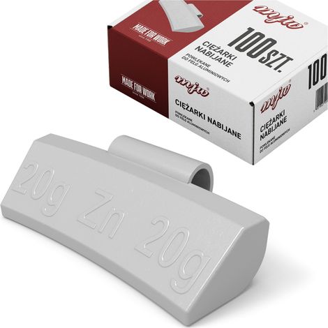 Zink-Klammergewichte für Aluminiumfelgen, Alu-Gewichte, 20 g, 100 Stück