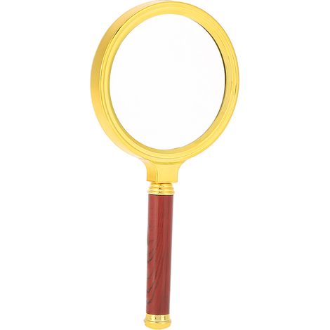 Loupe de poche 10X avec manche en bois amovible pour la lecture et la vérification de bijoux
