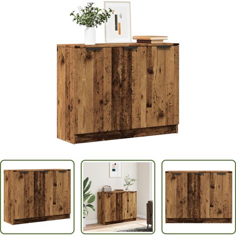 Buffet vieux bois -  Buffet vieux bois 90,5x30x70 cm bois d'ingénierie (1/5)