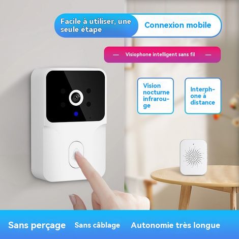 Nouvelle sonnette vidéo intelligente DingDong 2025, sonnette sans fil WiFi à basse consommation pour la maison, interphone vidéo à distance (1/3)