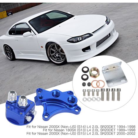 Adaptateur de bloc de lubrification en alliage d'aluminium pour modification automobile, compatible avec Nissan. (1/5)