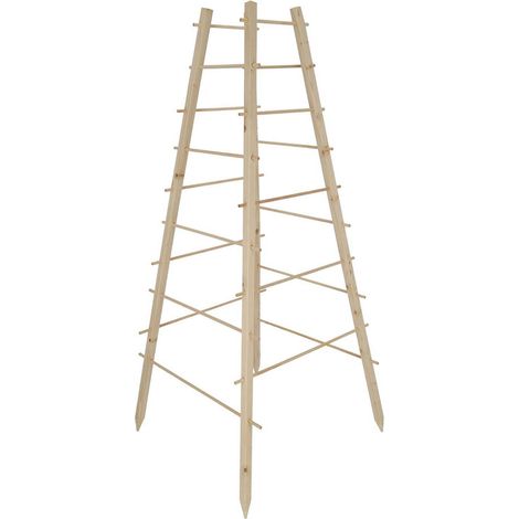 Ac-Deco – Support pour plantes en bois 143,5 cm – Bois de pin et hêtre – Pour plantes grimpantes et buissonnantes – Assemblage facile (1/5)